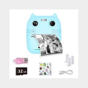 BezosMax Instant Printing Kids Cameras with 3 Rolls of Printing Paper (PRINTING PAPER JAMMING)- Blue - 51745/20521 B2 (S6)