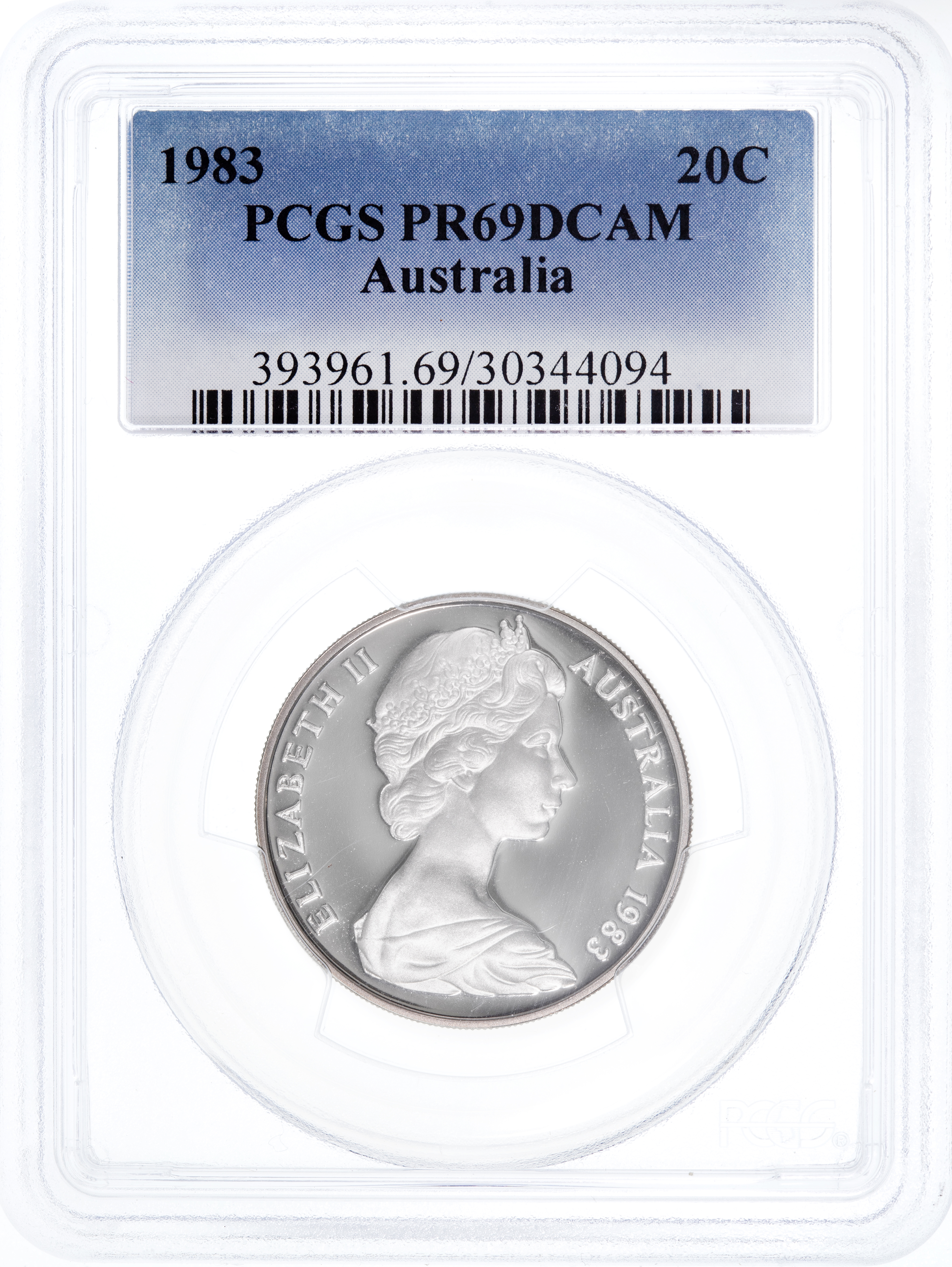 Twenty Cent, 1983, PCGS PR69DCAM