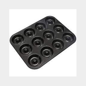 Baking Pan 12cup 35.5x26.5x2.5cm Doughnut Carbon Steel Baker's Basics | DR 51664/1841 B3 (S7)