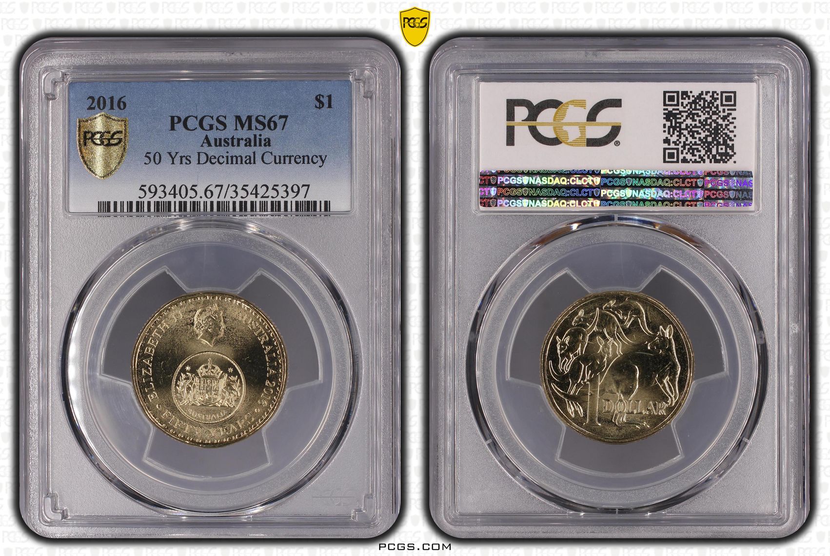 50 Yrs Decimal Currency , One Dollar, 2016, PCGS MS67