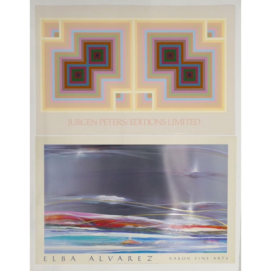 2pc Jurgan Peters & Elba Alvarez Art Posters Largest 25'' x 39''