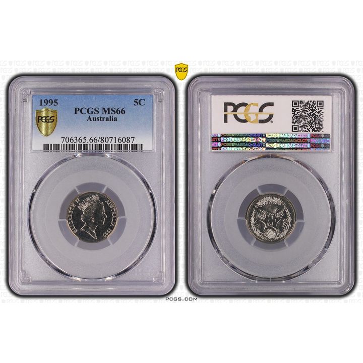 Elizabeth II, Five Cent, 1995, PCGS MS66