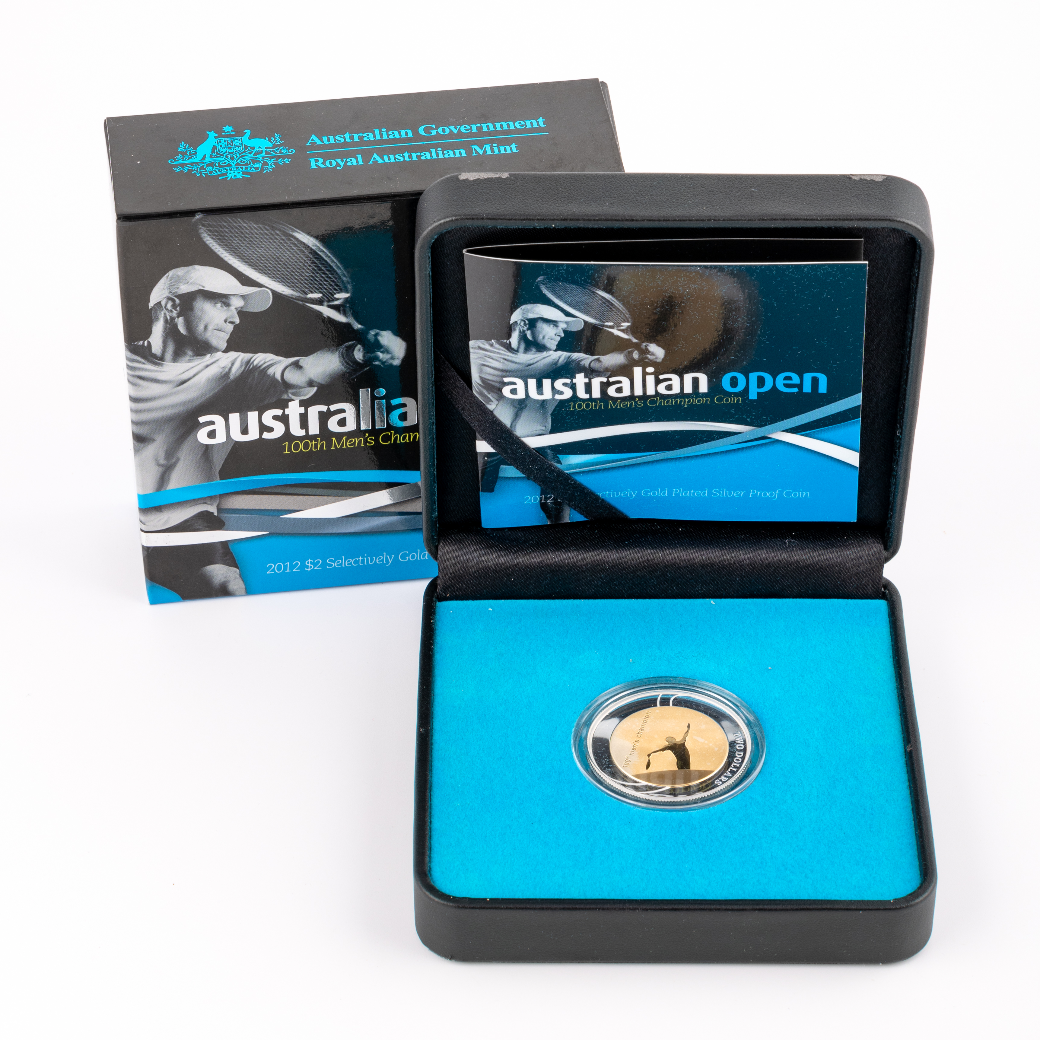 99 · Elizabeth II, Australian Open - 100th Mens Champion, Two Dollars, 2012,  FDC