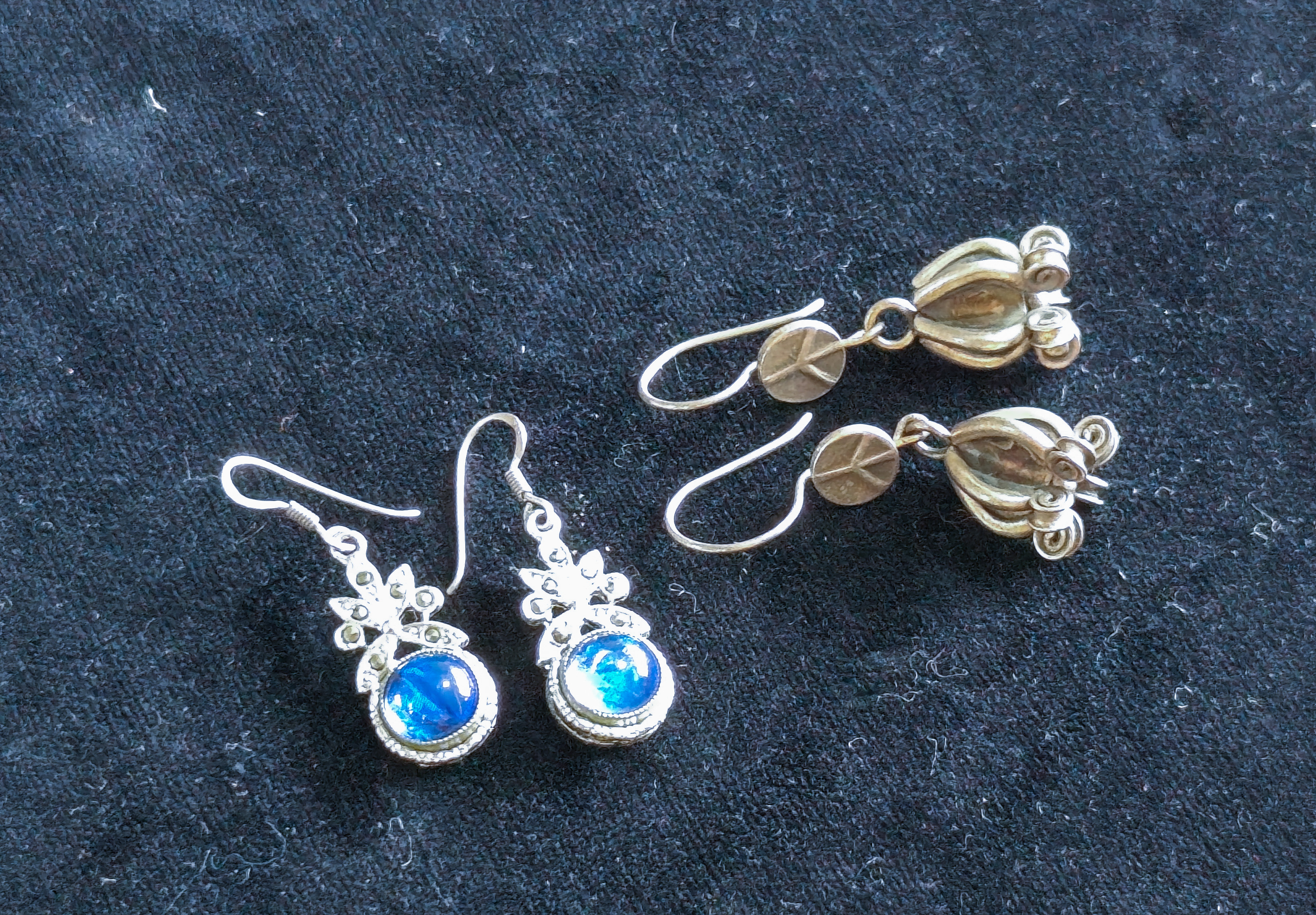 Sterling Silver Earrings with Stones plus One Pair — NZ auction result