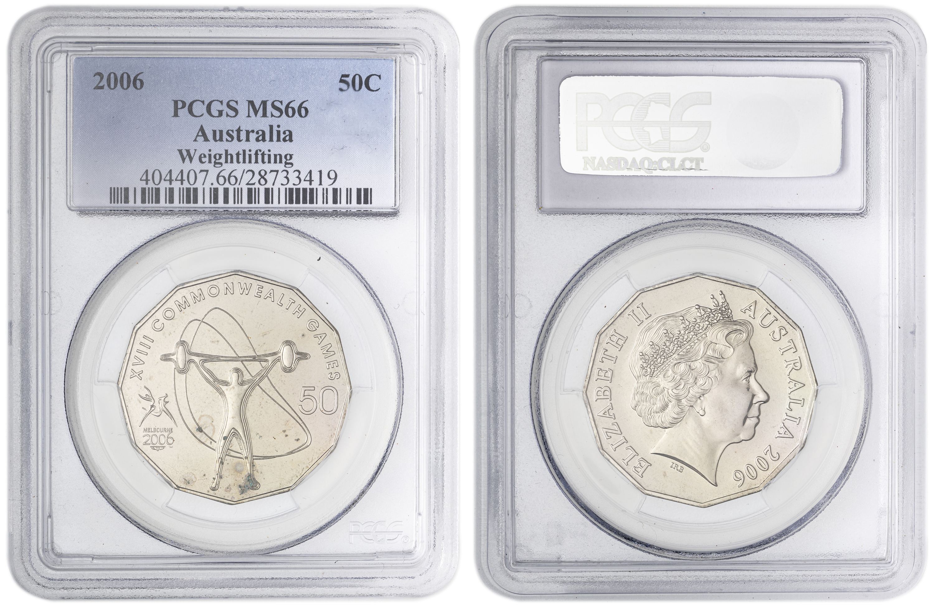 Weightlifting , Fifty Cent, 2006, PCGS MS66