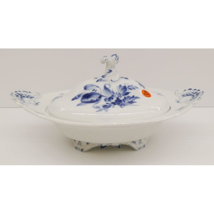 Meissen Blue Flowers and Insects Porcelain Covered Tureen