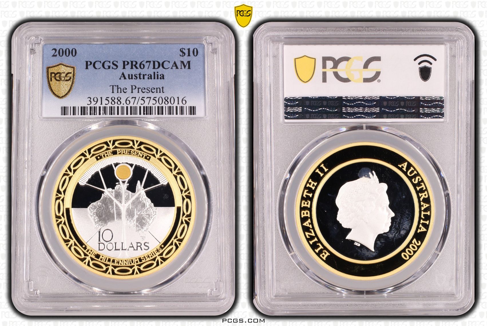 Elizabeth II, The Present, Ten Dollar, 2000, PCGS PR67DCAM
