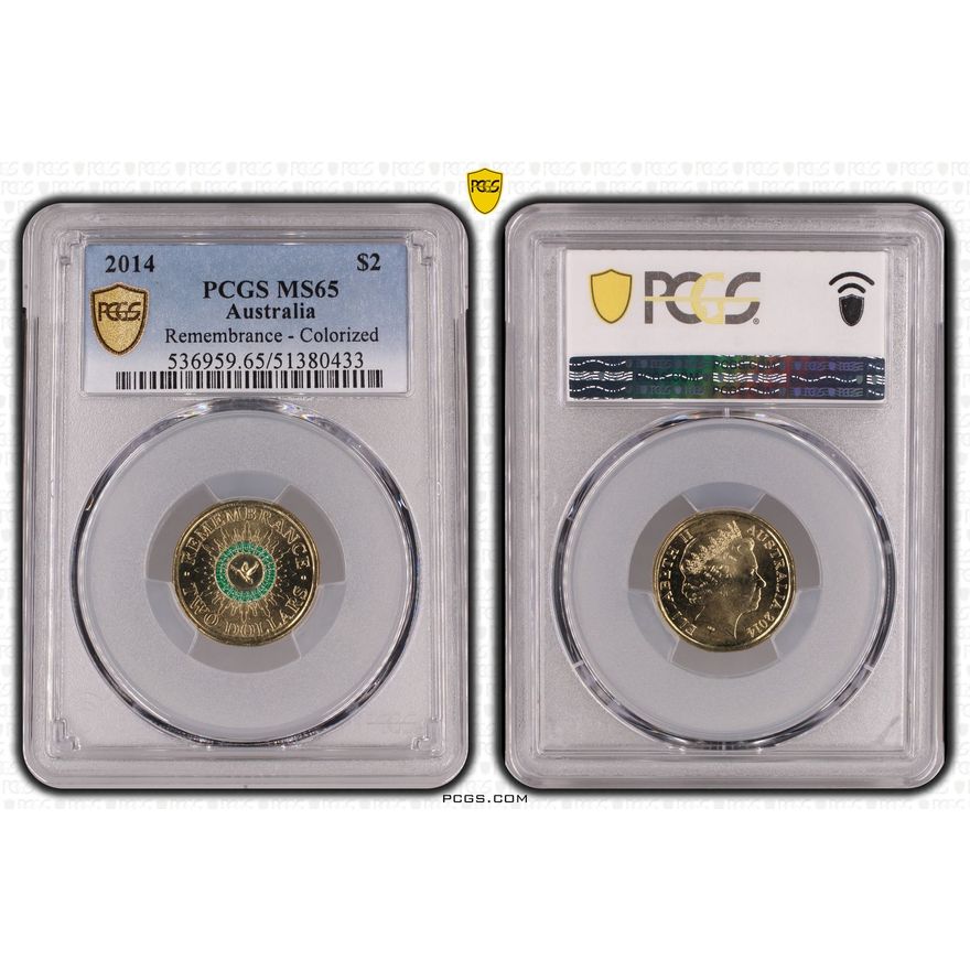 Remembrance - Colorized, Two Dollar, 2014, PCGS MS65