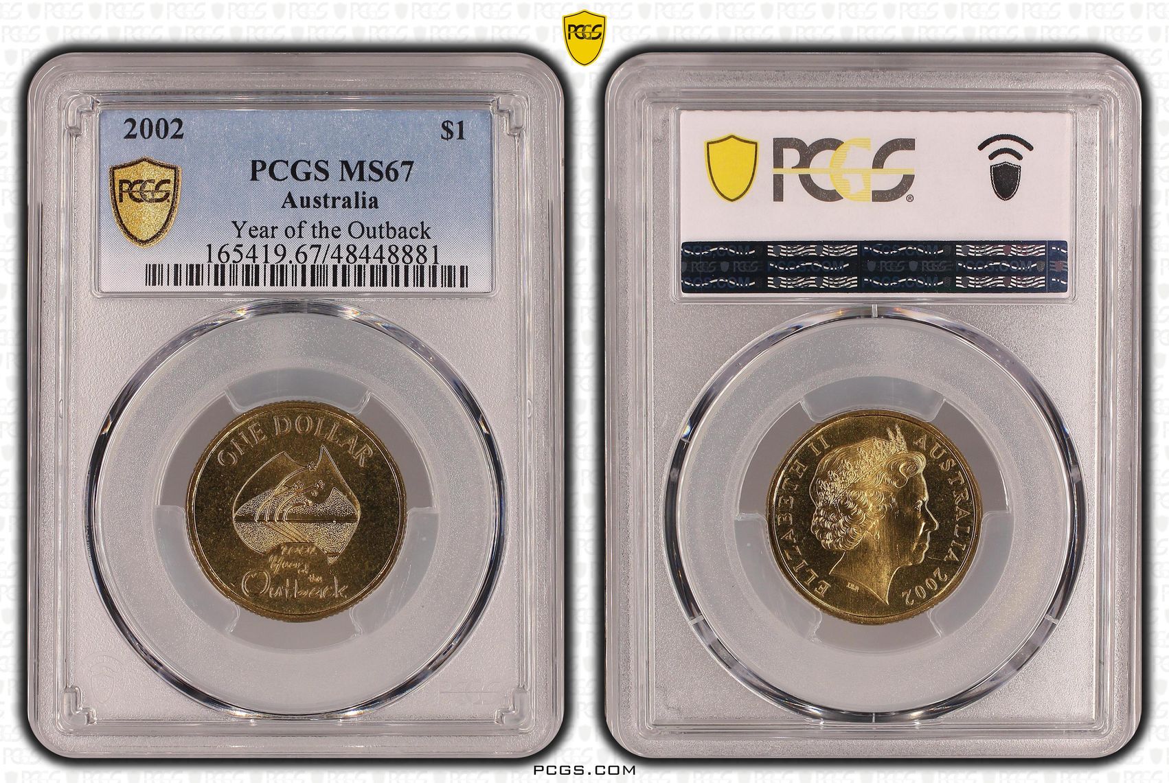 Elizabeth II, Year of the Outback, One Dollar, 2002, PCGS MS67