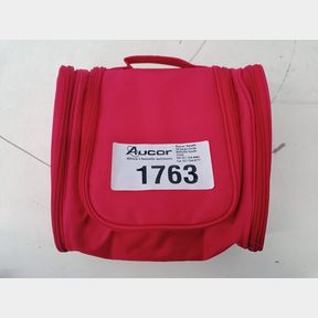 UNISEX TRAVEL MAKEUP WASH TOILETRY COSMETIC STORAGE ORGANIZER BAG RED