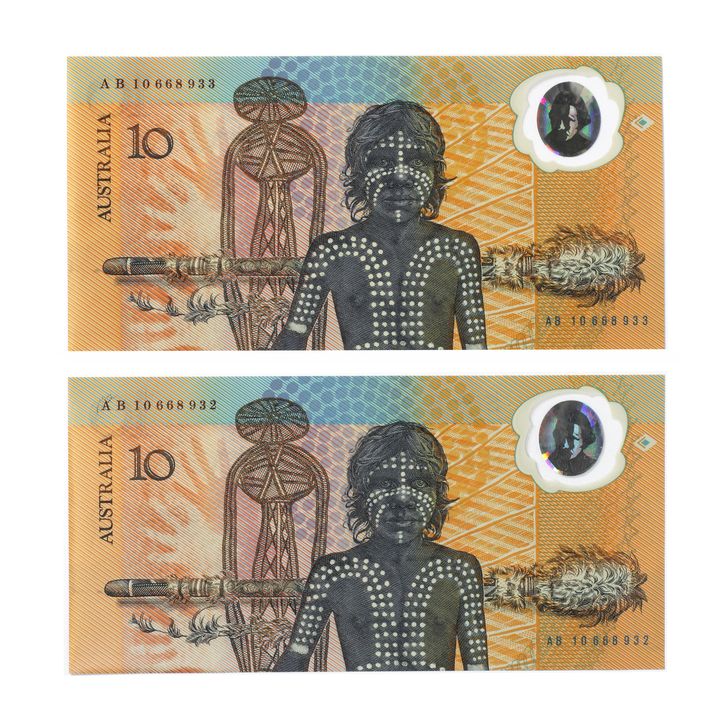 First Prefix - Fraser/Johnston, Ten Dollar, 1988 Uncirculated