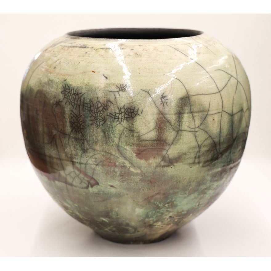 Ken Ferguson Large Raku Pot
