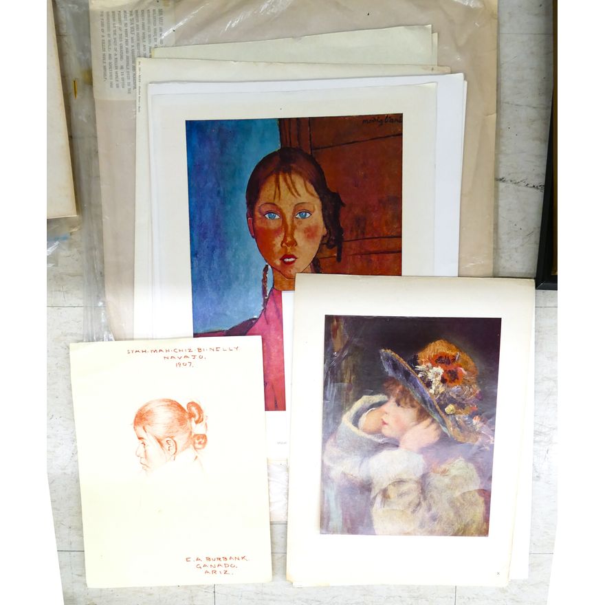 Stack Vintage Art Prints etc.