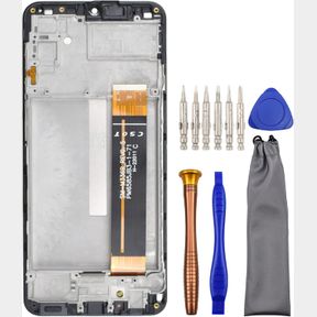 COMPLETE SCREEN LCD DIGITIZER TOUCH ASSEMBLY REPLACEMENT FOR SAMSUNG GALAXY M33 SM-M336B WITH TOOL KIT AND SCREEN FRAME INSTALLED