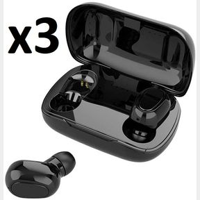 (3) L21 WIRELESS EARBUDS BLUETOOTH 5.0 HEADPHONES NOISE CANCELING 51L21