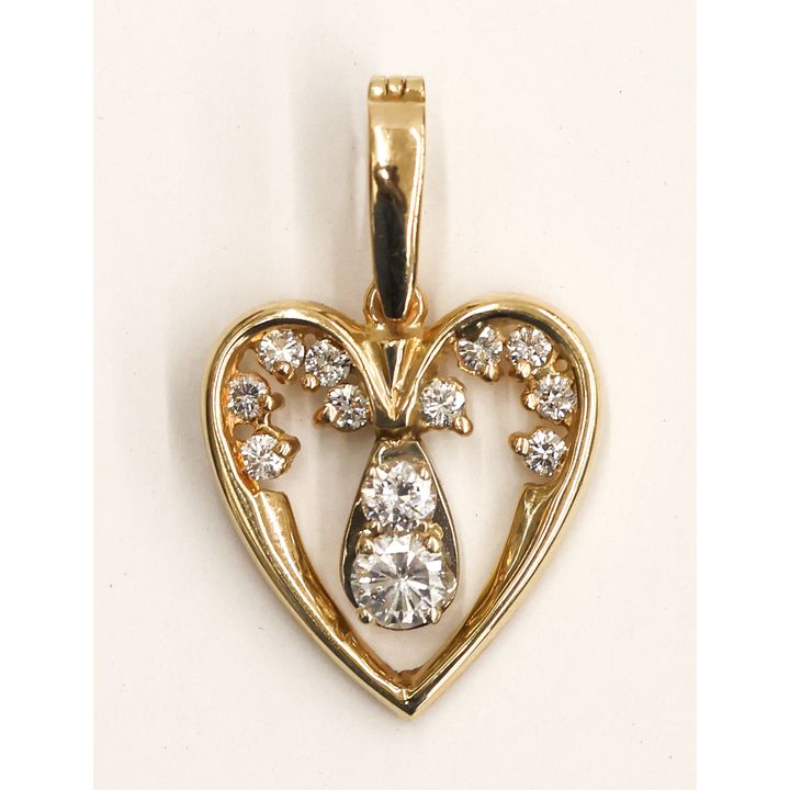 1.75ctw Diamond 14k Heart Pendant