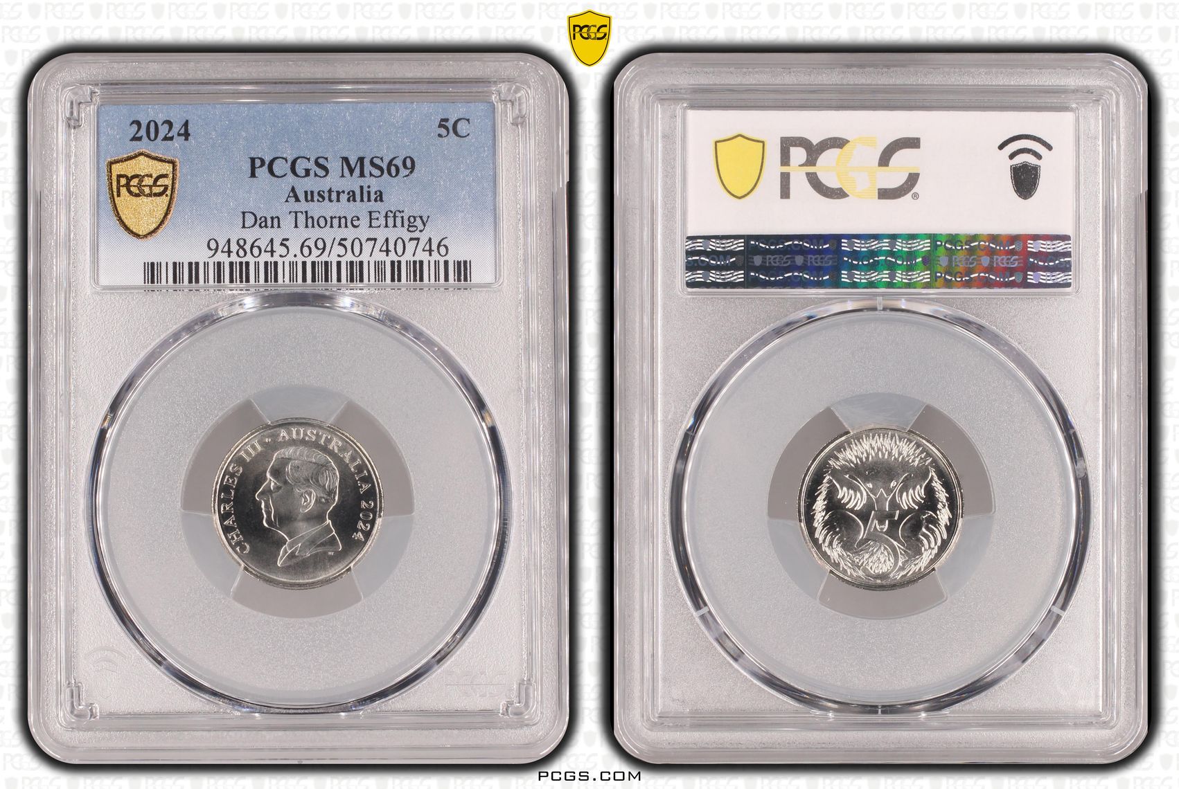 Dan Thorne Effigy, POP 8/0, Five Cent, 2024, PCGS MS69