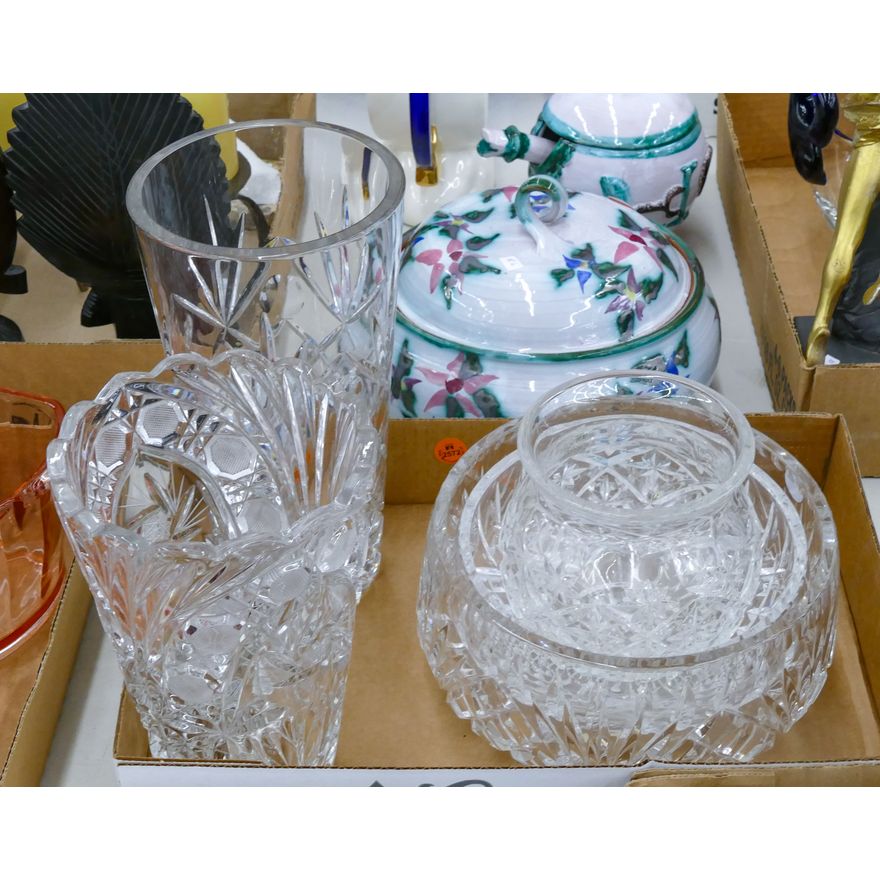 Box Crystal Bowls and Vases