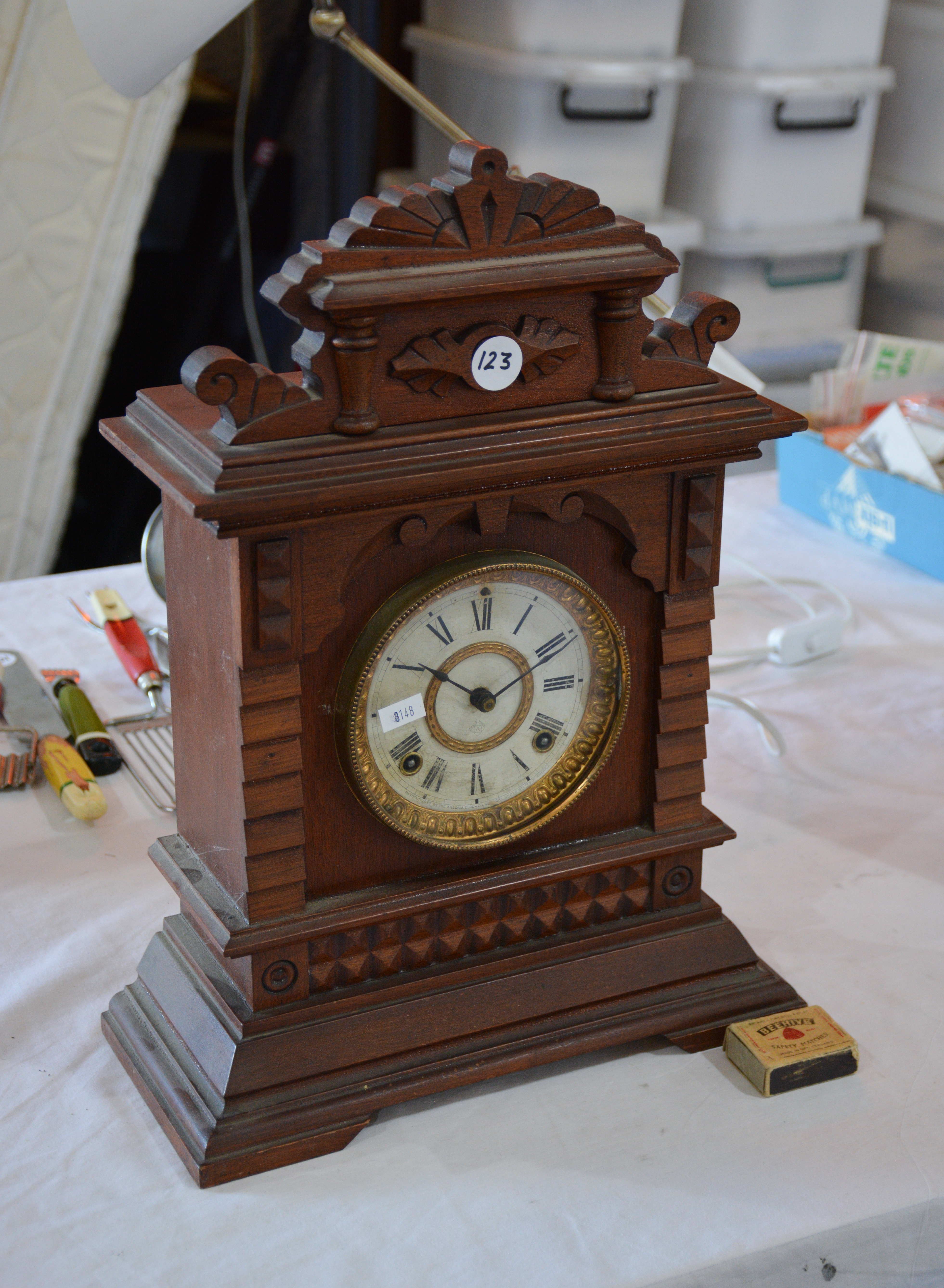 Eight Day Syria Strike Ansonia Clock — sold at auction in New Zealand for $70