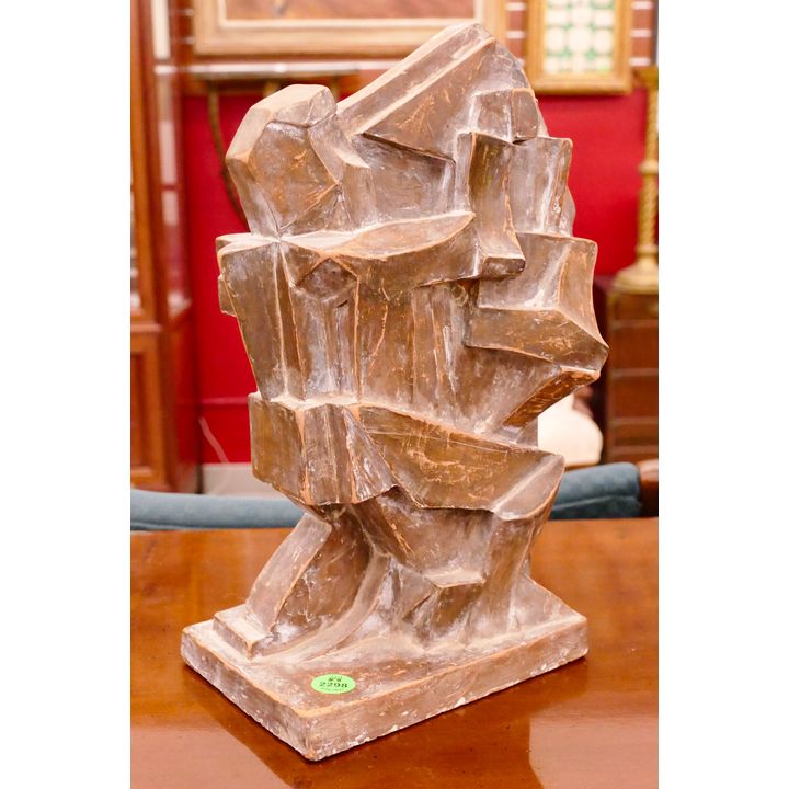 1930's Cubist Ceramic Sculpture (unsigned)- 12x8''