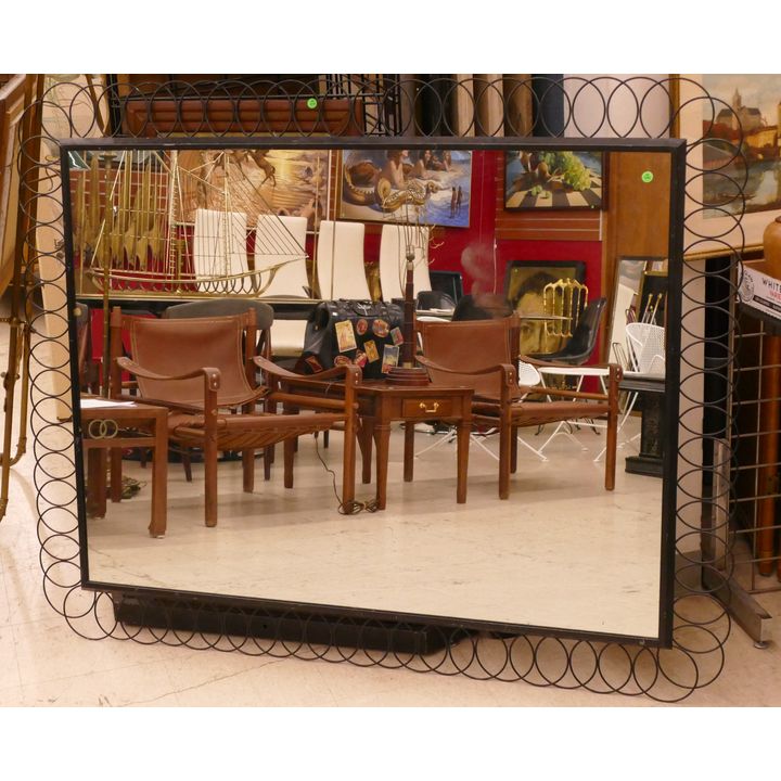 Midcentury Salterini Metal Framed Large Mirror- 48x60''