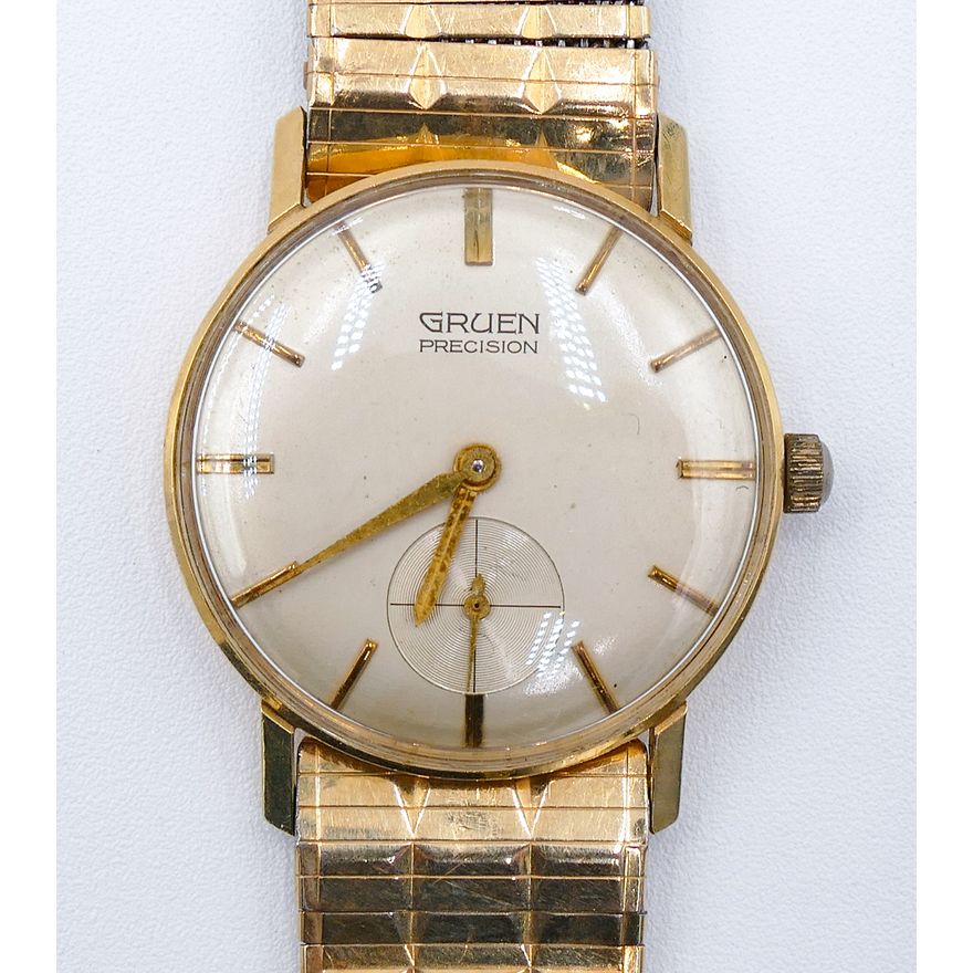 Vintage Men's Gruen Precision 14k Cased Wristwatch