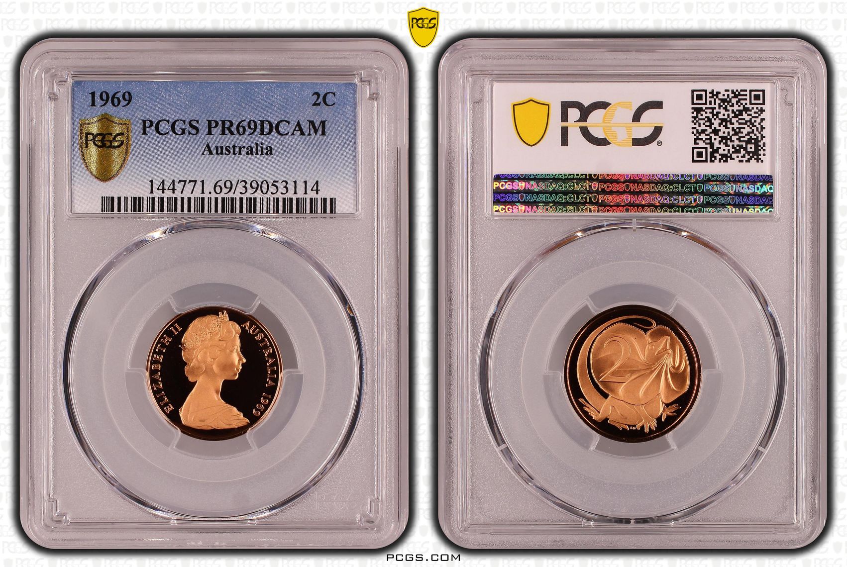Two Cent, 1969, Pcgs Pr69dcam