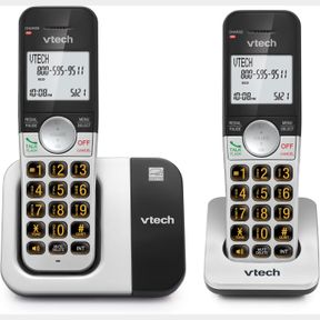 VTECH CORDLESS PHONE 2-HANDSET WITH LARGE DISPLAY AND BIG BUTTONS, DECT 6.0 WITH CALLER ID/CALL WAITING, FULL DUPLEX SPEAKERPHONE,