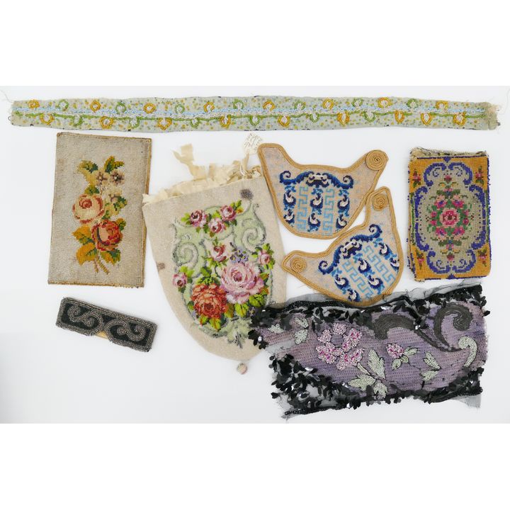 Box Victorian Beadwork Panels and Purses