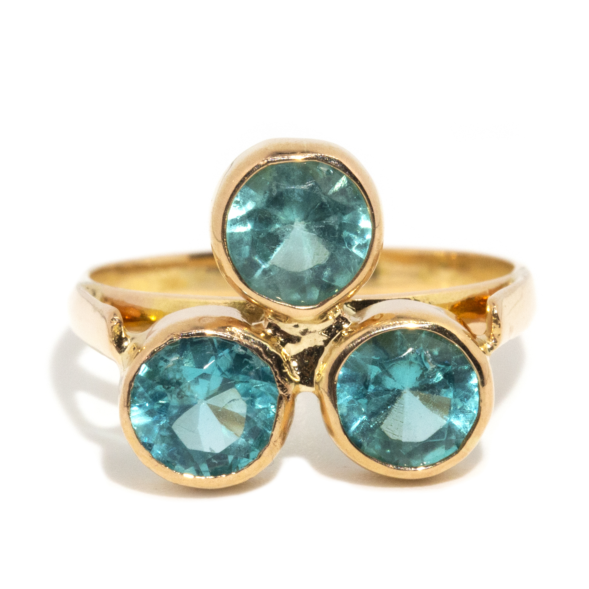Aqua Apatite 18ct Gold Ring,