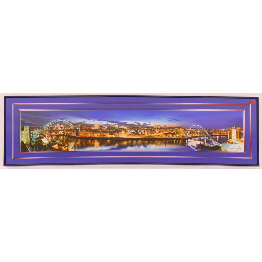 A. Grayson 'Newcastle upon Tyne (England)' 2003 Panoramic Art Photograph S/N. Framed- 14''x50''