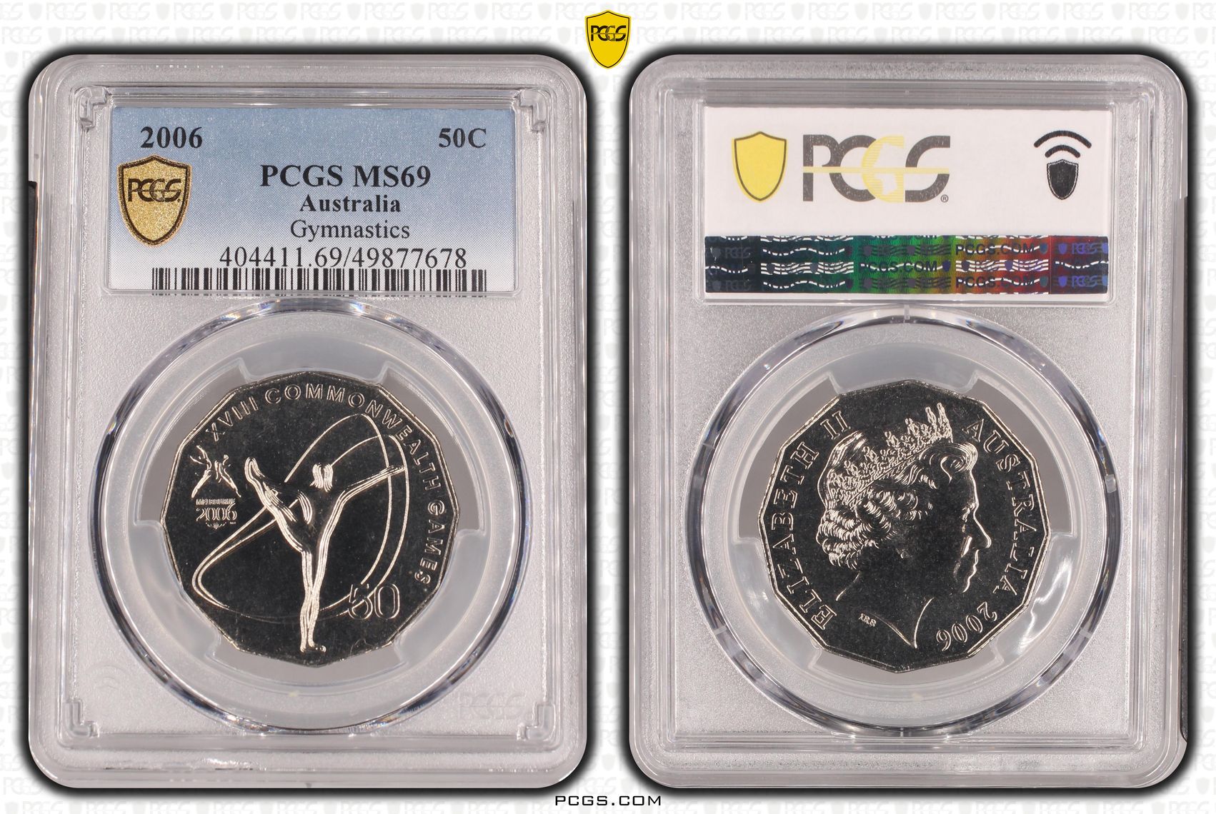 Gymnastics POP 3/0, Fifty Cent, 2006, PCGS MS69