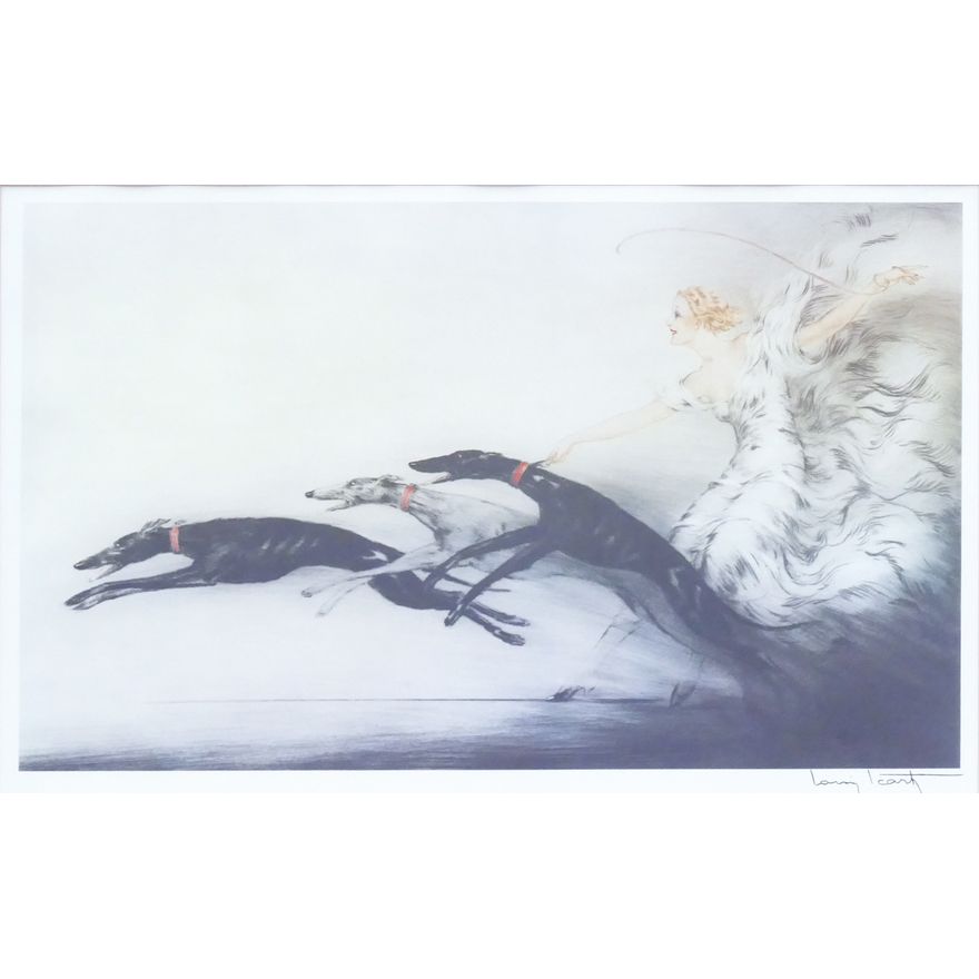 Louis Icart ''Speed'' Lithograph Framed 21'' x 29''