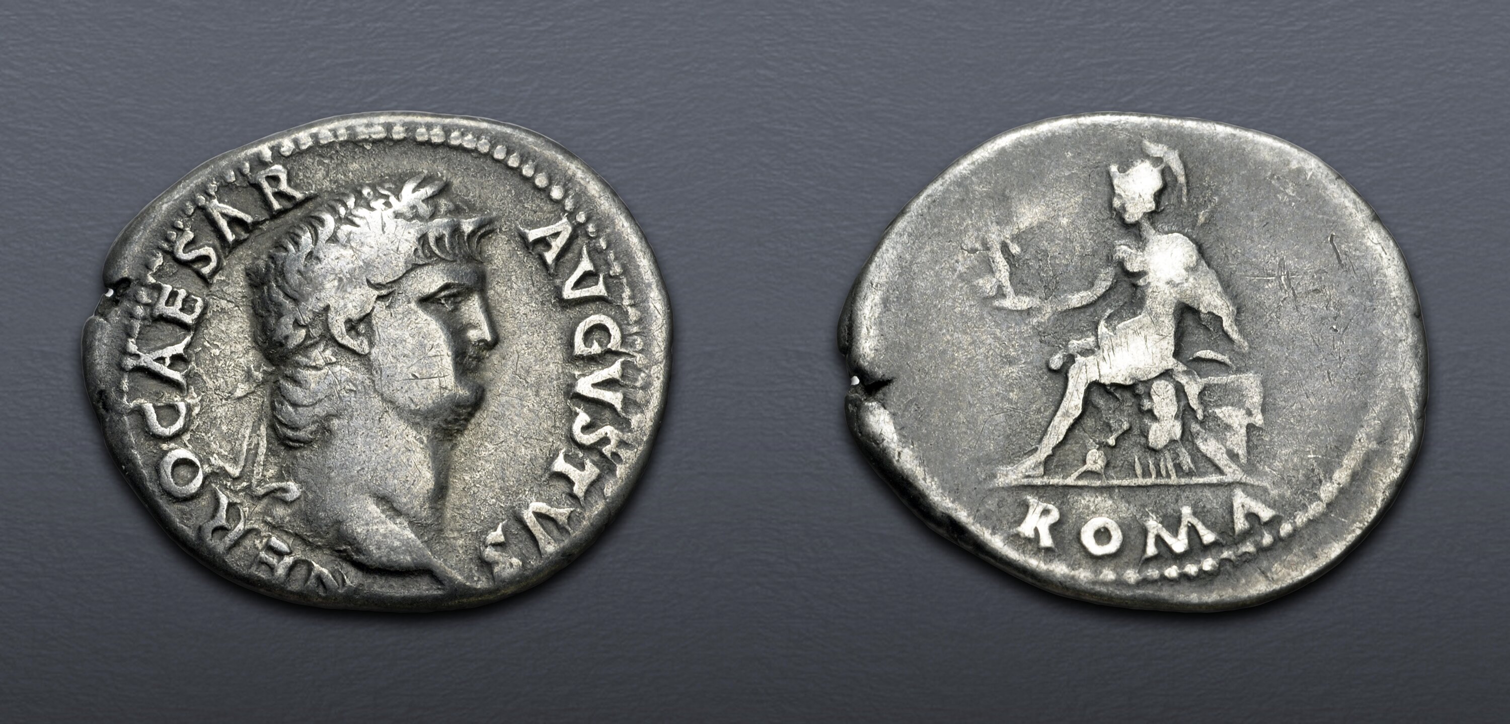 Nero. AD 54-68. AR Denarius (19.5mm, 3.20 g, 6h). Rome mint. Struck ...
