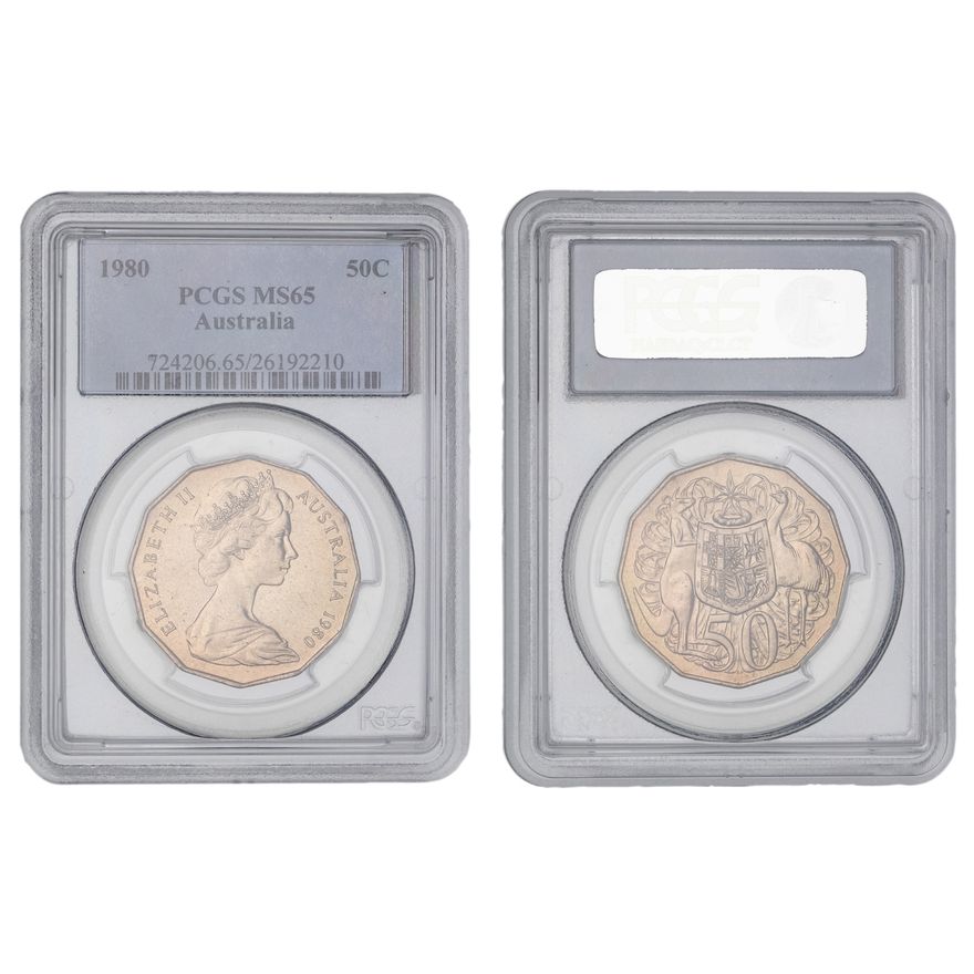 Elizabeth II, Fifty Cent, 1980, PCGS MS65