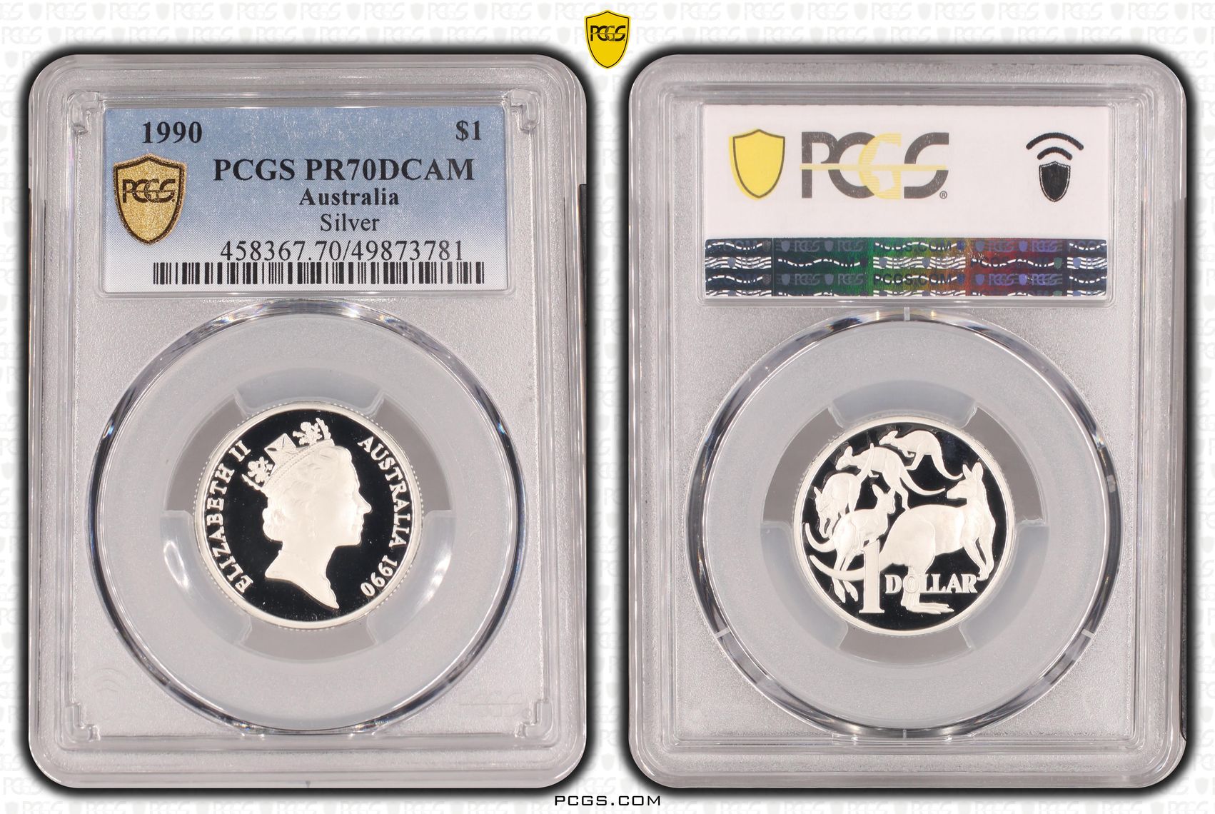 Silver, One Dollar, 1990, PCGS PR70DCAM