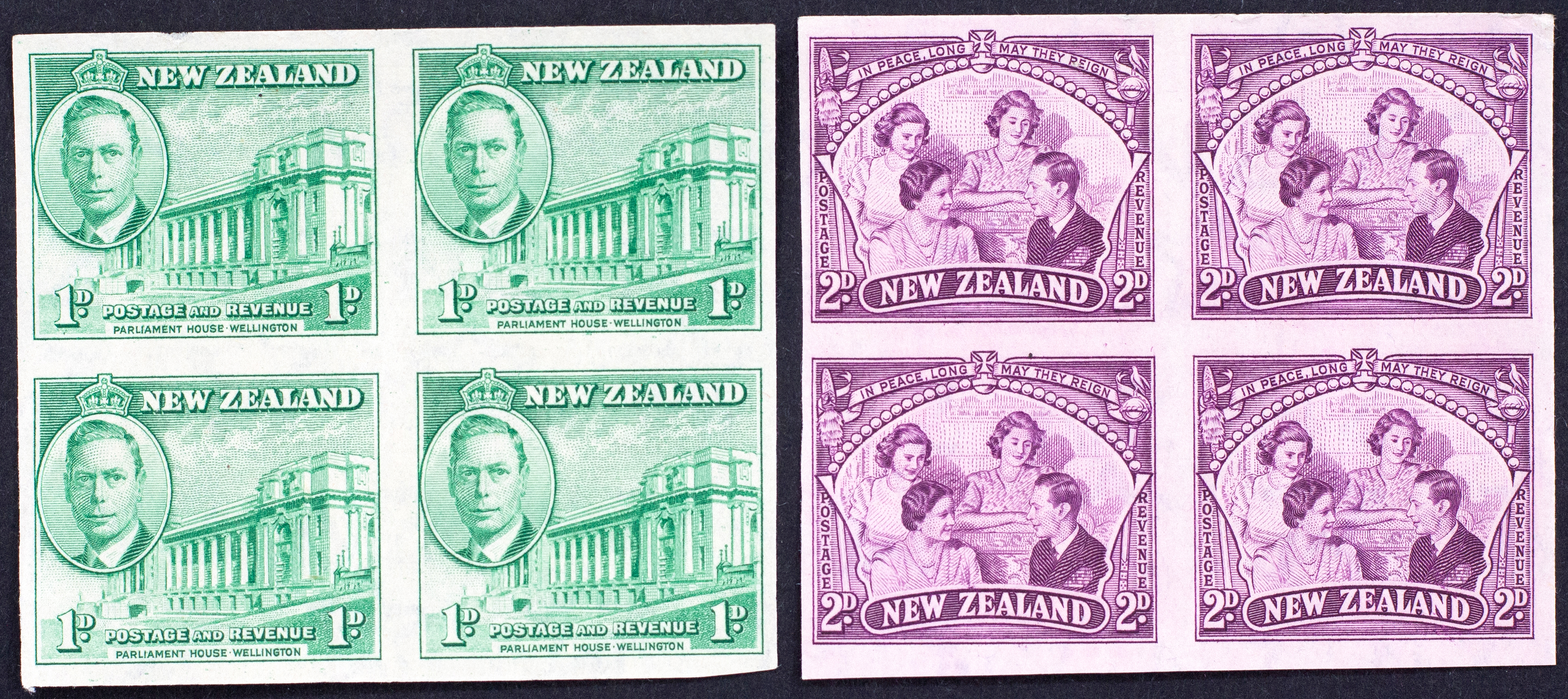 New Zealand, Proof Blocks, 1946, Fine