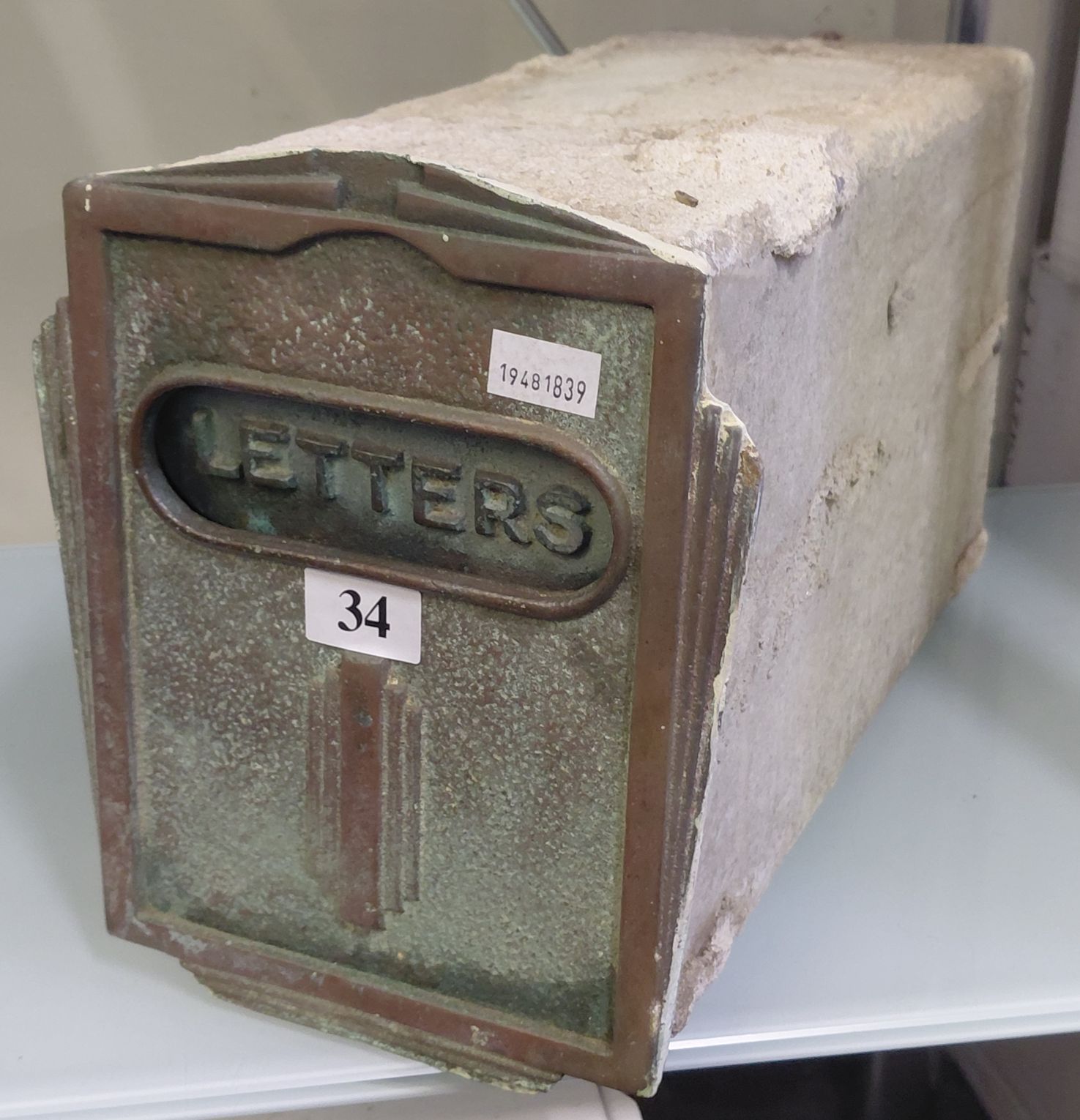 34 · VINTAGE BRASS LETTERBOX