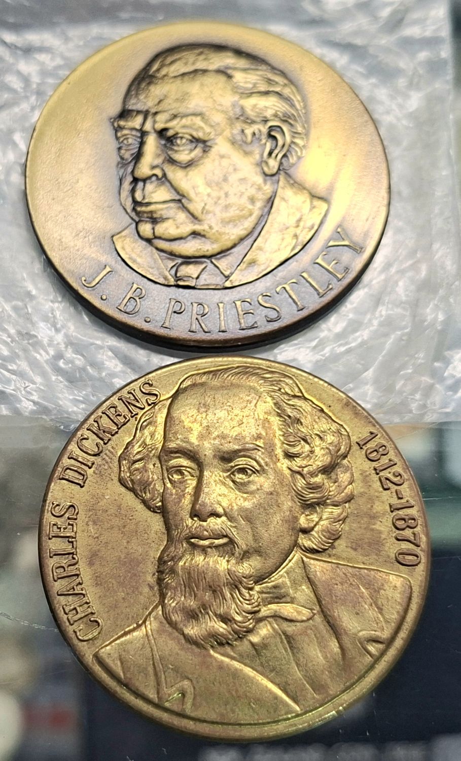 CHARLES DICKENS AND PRIESTLEY COMMEMORATIVE COINS