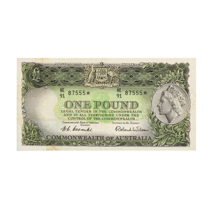 Star Replacement - Coombs/Wilson, One Pound, 1953 Fine