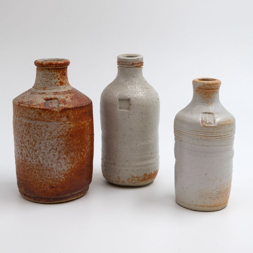 Len Castle - Three stoneware bottles