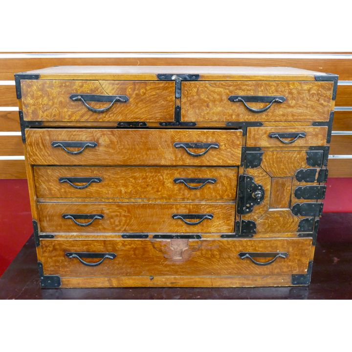 Antique Japanese Small Tansu Chest 19''x24.5''x12.5''