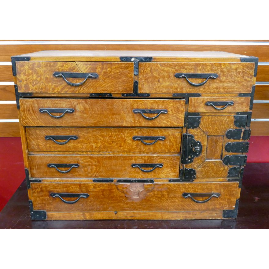 Antique Japanese Small Tansu Chest 19''x24.5''x12.5''