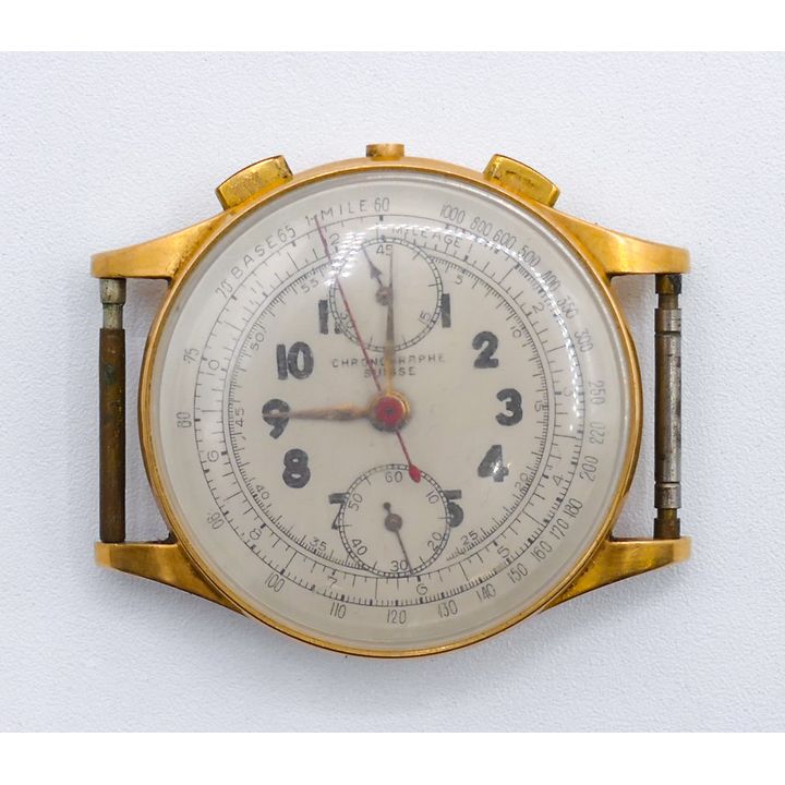 Vintage Men's 18k Perfine Chronograph Wrist Watch as-is - 35 Grams TW
