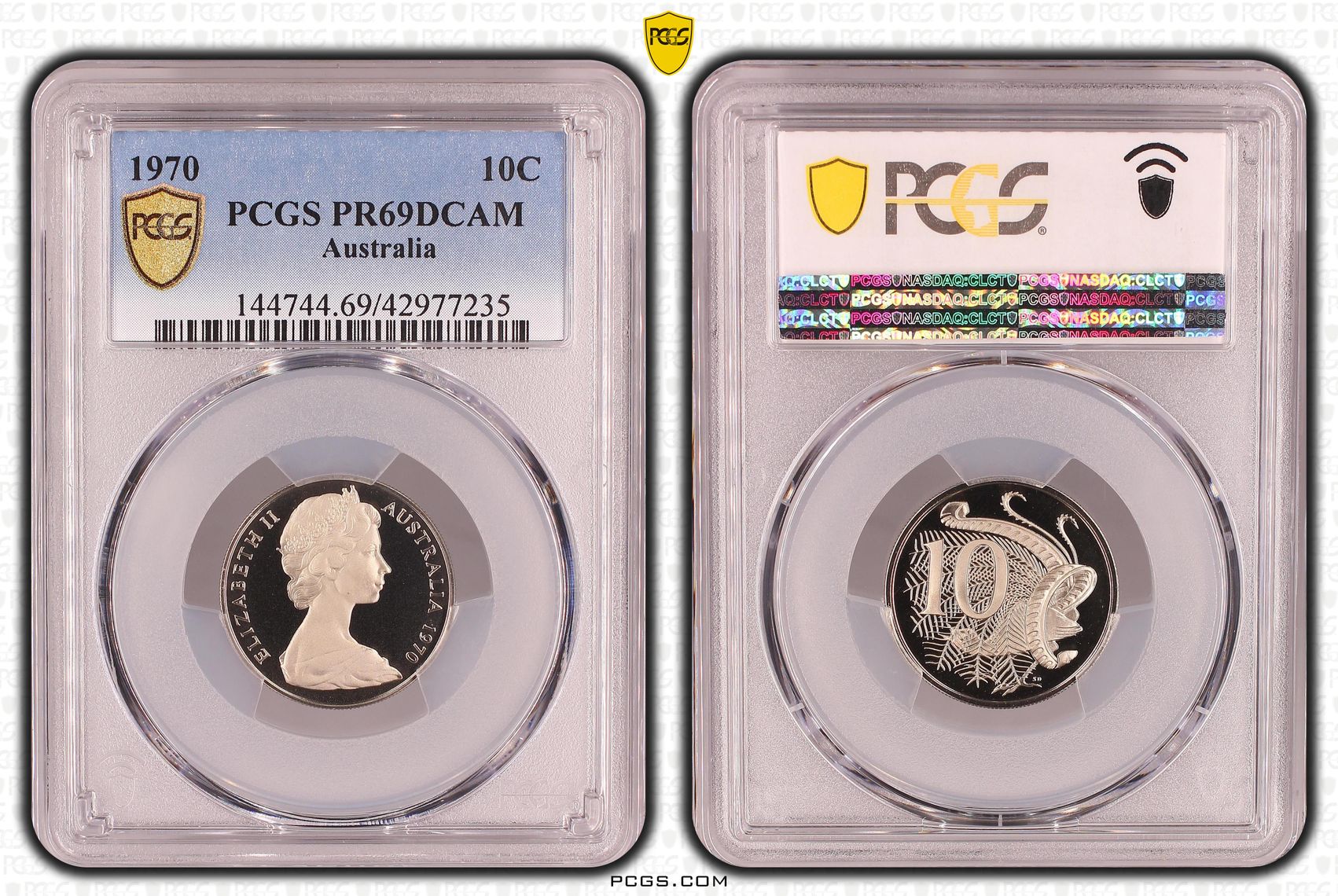 1970 Australia Ten Cent, 10c PCGS - PR69DCAM -235
