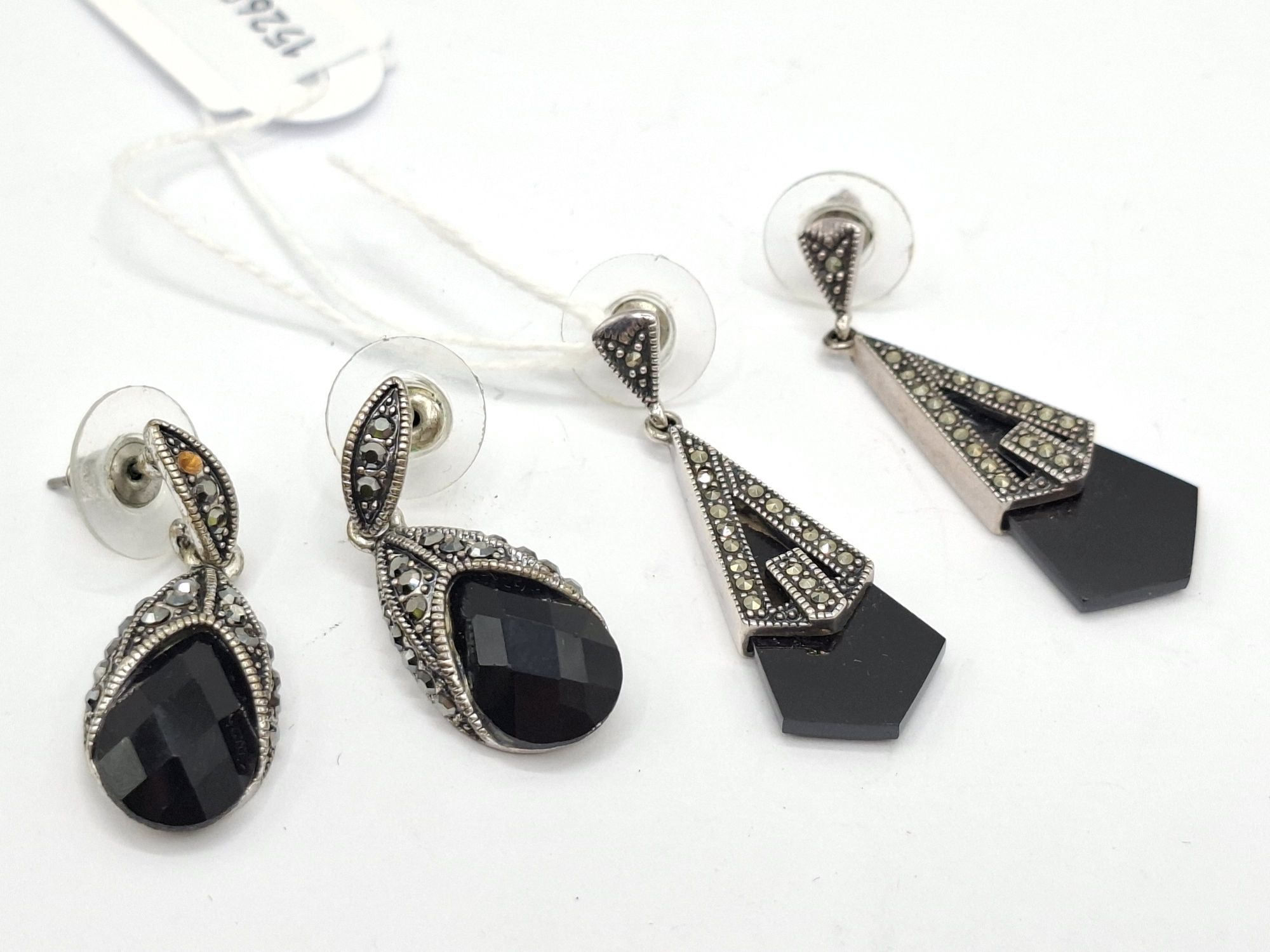 2 Pairs Of Art Deco Design Earrings