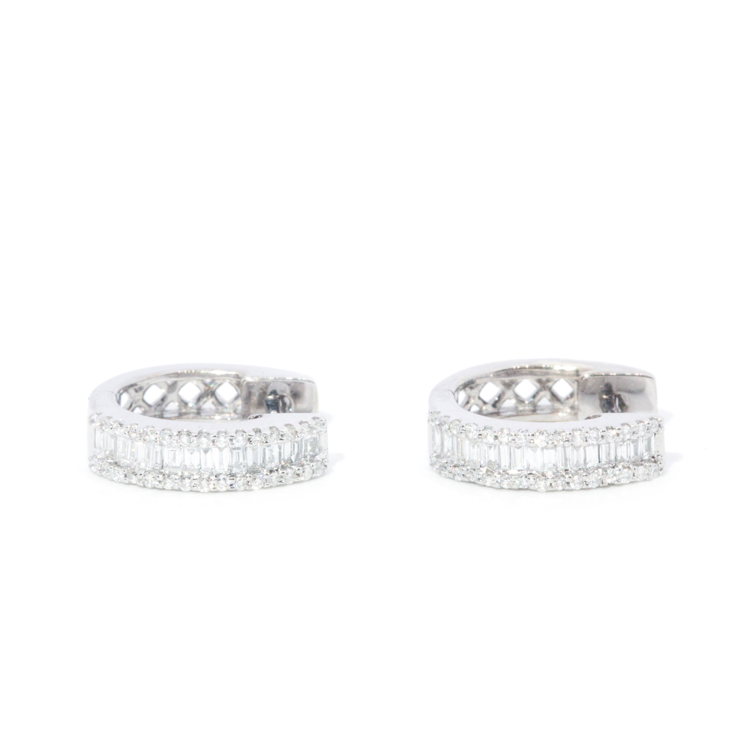 0.20 Carat Diamond 9ct Gold Hoop Earrings