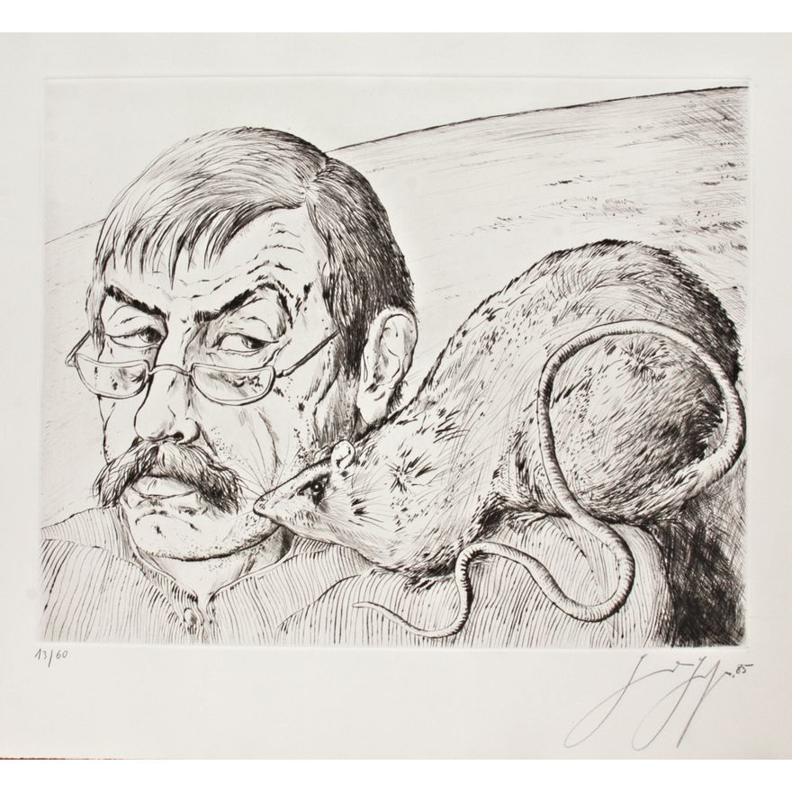 Günter Grass | Autoportret ze szczurem
