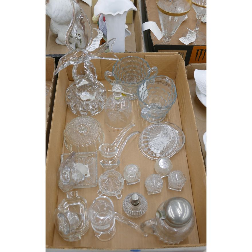Box Assorted Clear Glassware etc.