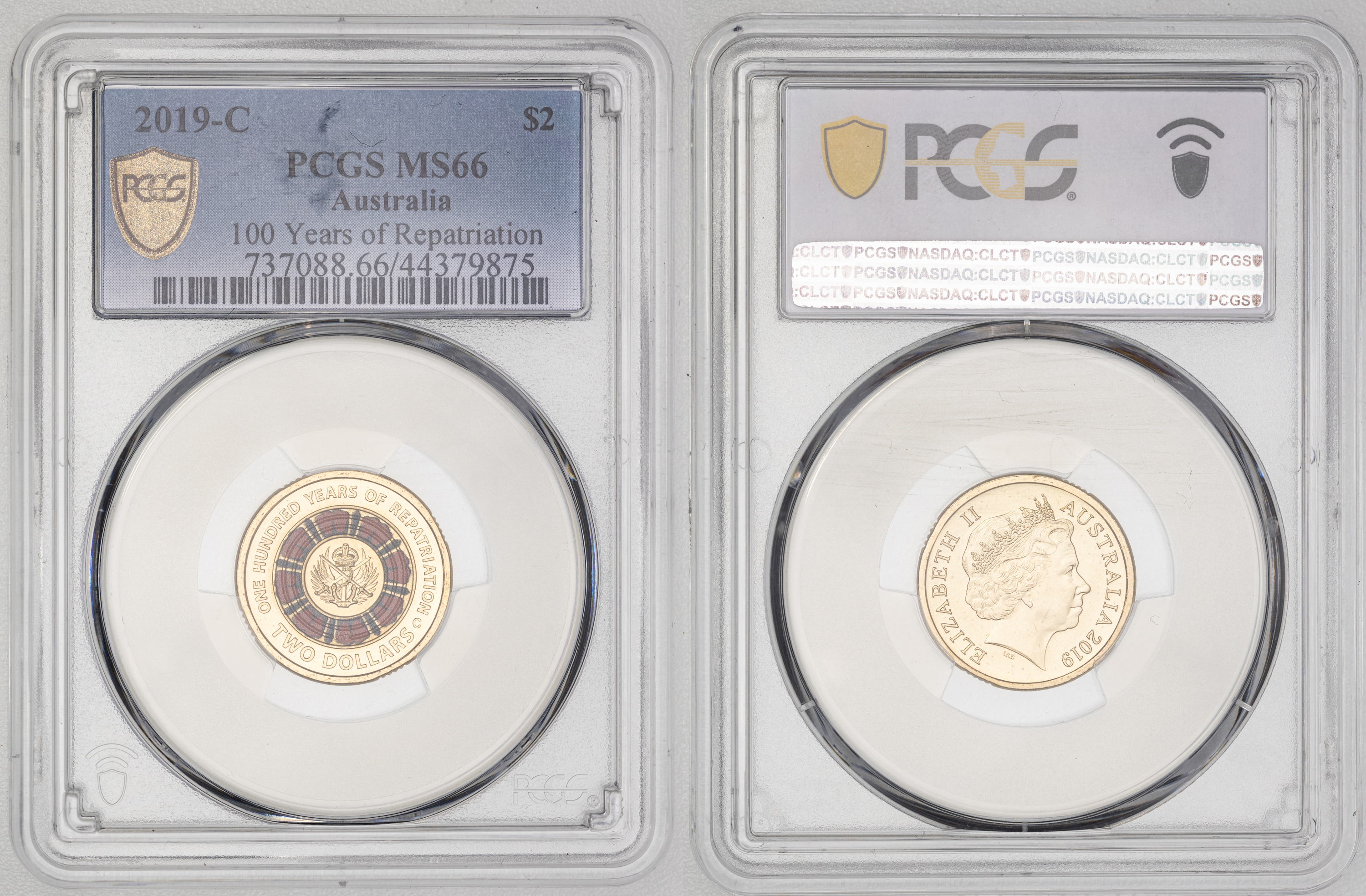 Elizabeth II, 100 Years of Repatriation Colorized, Two Dollar, 2019-C, PCGS MS66